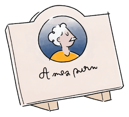 Illustration d'une plaque funéraire